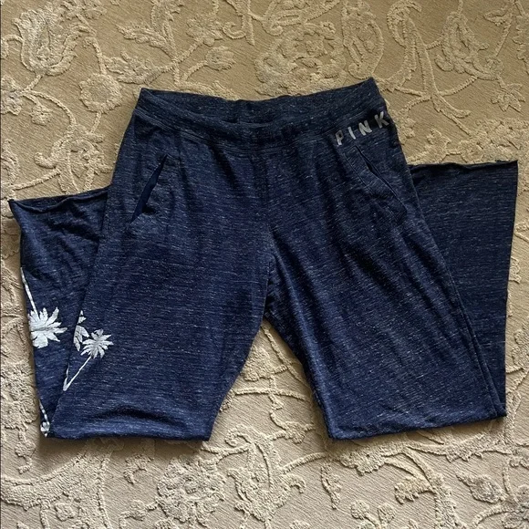 PINK Victoria's Secret Blue Hoodie and Wide Leg Pant Lounge Set - Picture 4 of 4